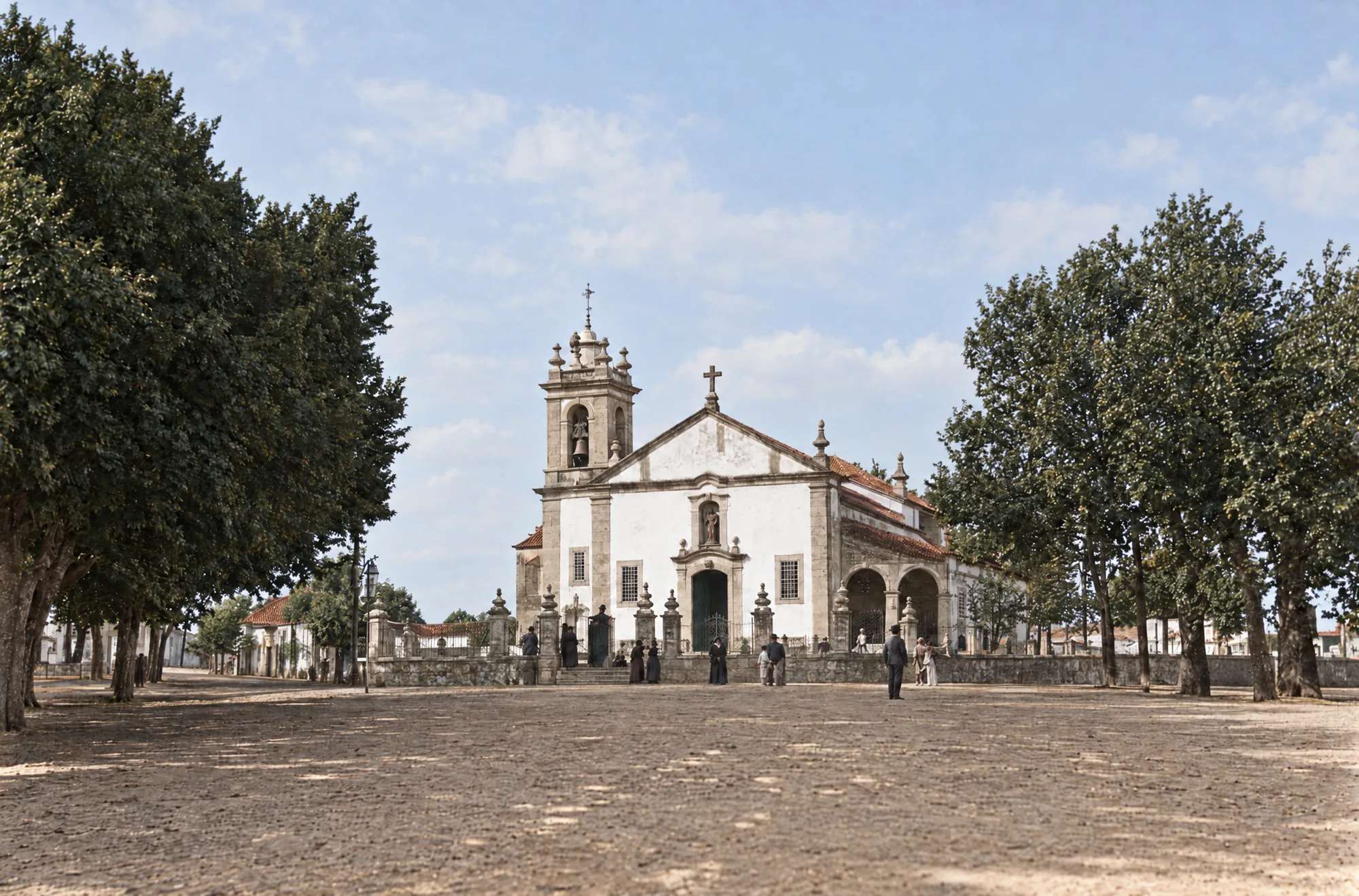 The old parish church of Fátima, 1917(?): Colour (AI)