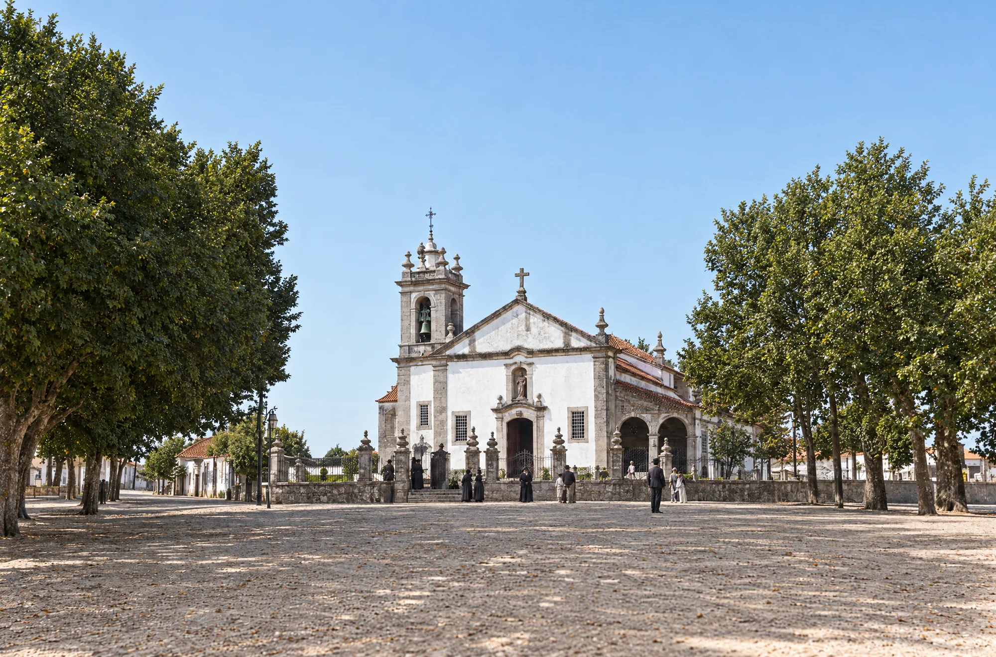 A antiga igreja paroquial de Fátima, 1917(?): Cor (IA)