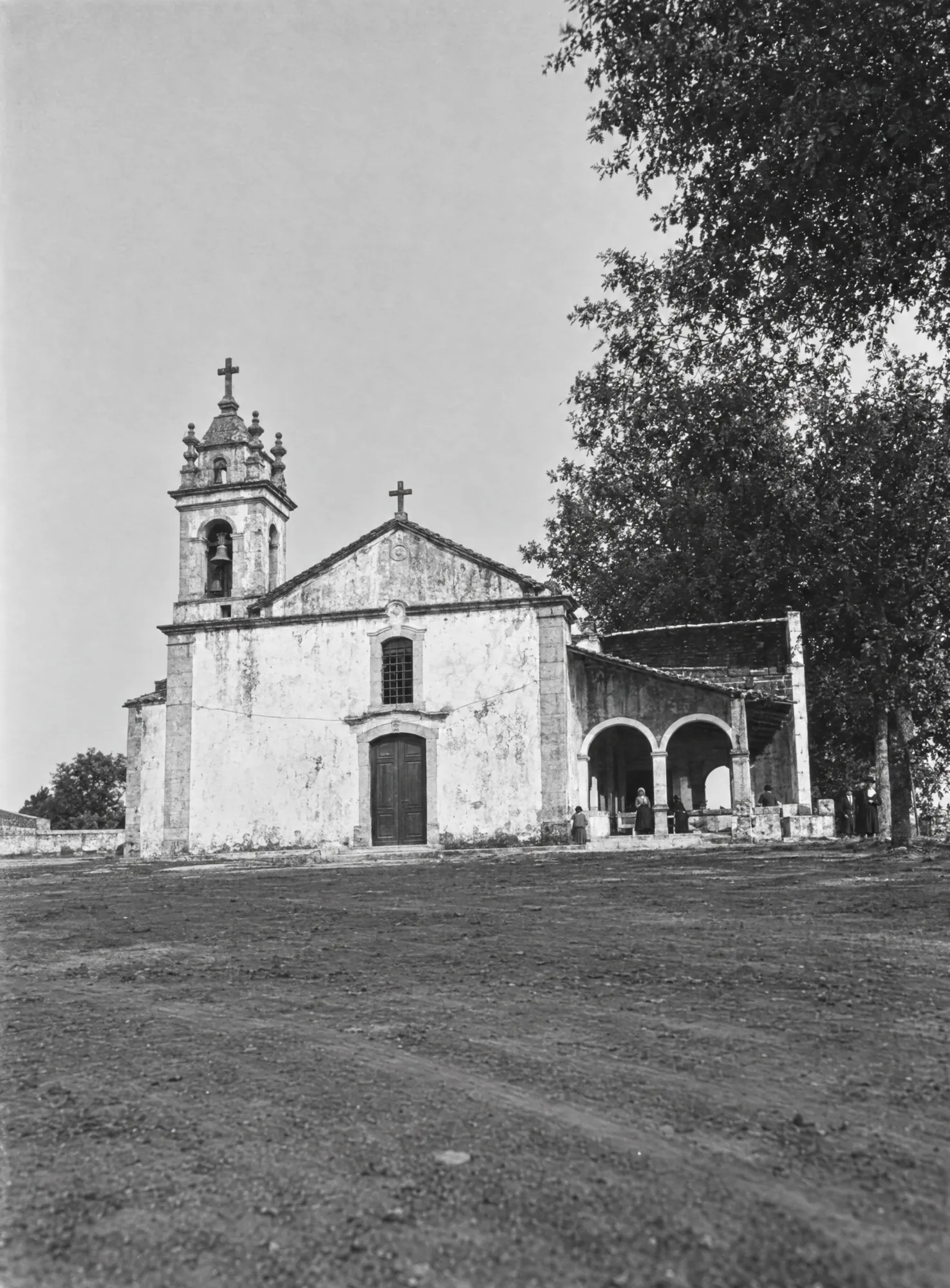 The old parish church of Fátima under reconstruction, 1917: Restored (AI)