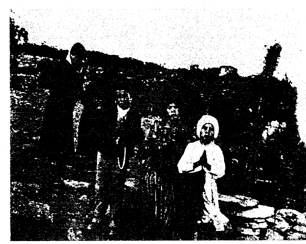 The three seers with others at the apparition site, photographed by Branca Falcão de Sommer: Original scan
