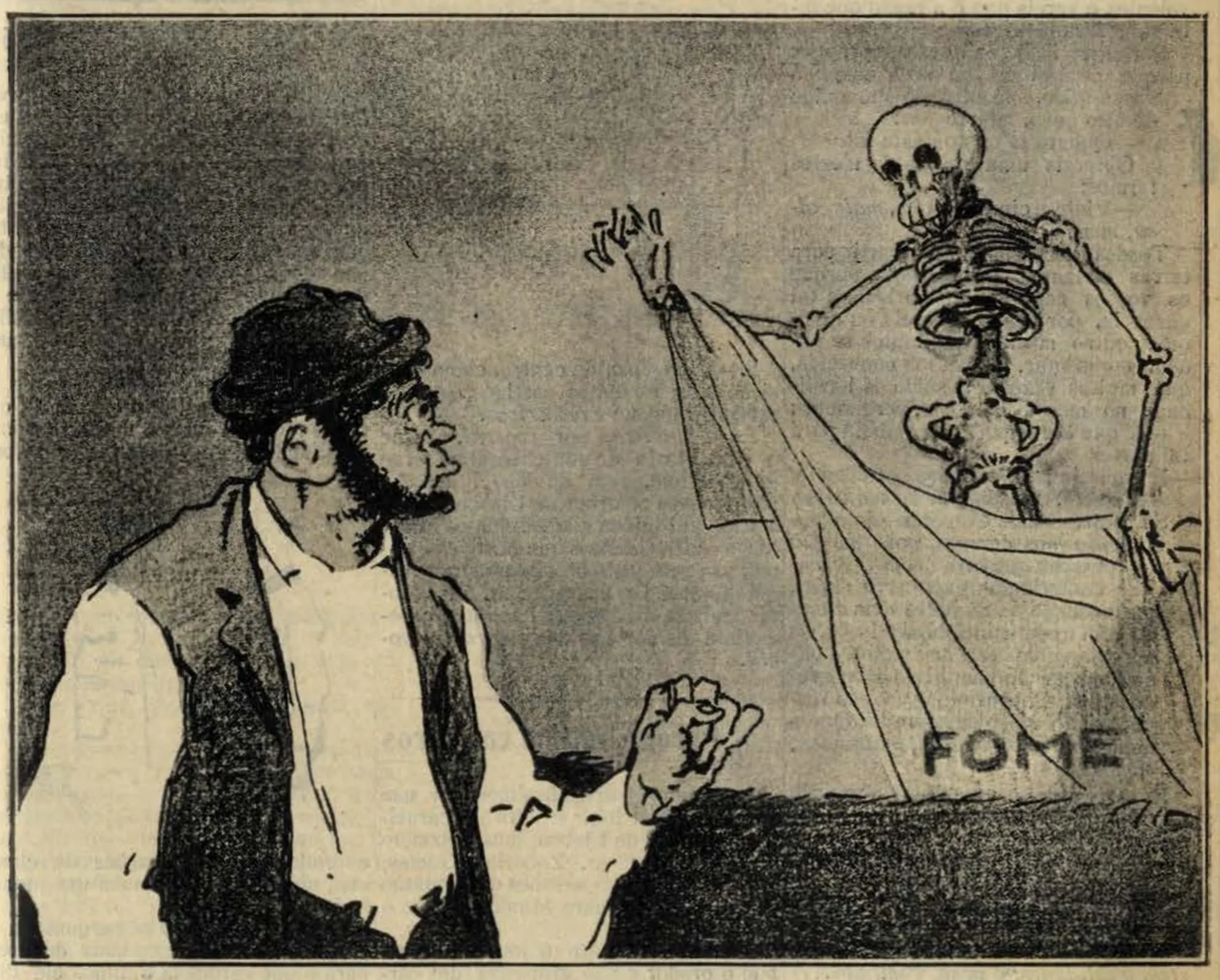 "O Milagre" - cartoon in O Século Cómico, 29 October 1917: Archive print