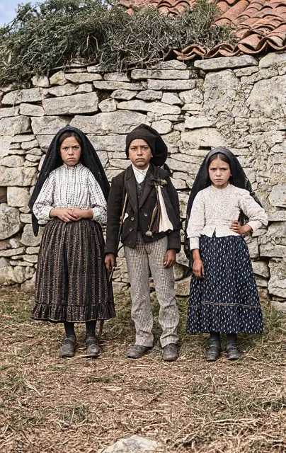 The three seers before a dry-stone wall, 1917