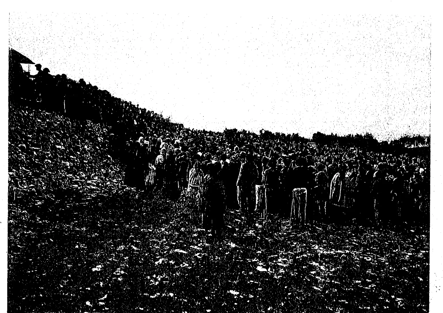 Part of the crowd seen from behind, Cova da Iria, 13 October 1917: Book scan