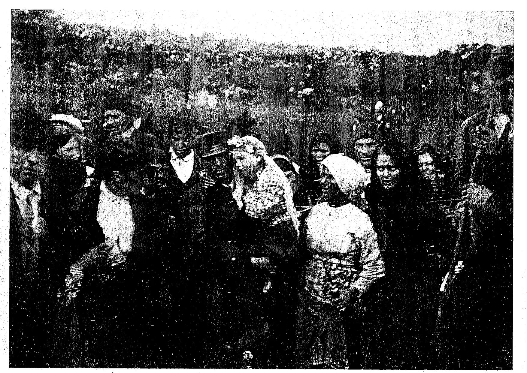 Jacinta, crying, is carried in a man's arms, 13 October 1917: Original scan