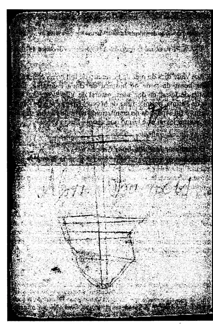 Manuscript page with a drawing of a cross