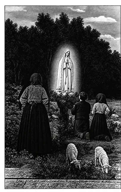 "Aparição de Fátima" photomontage by M. Pereira, 1920