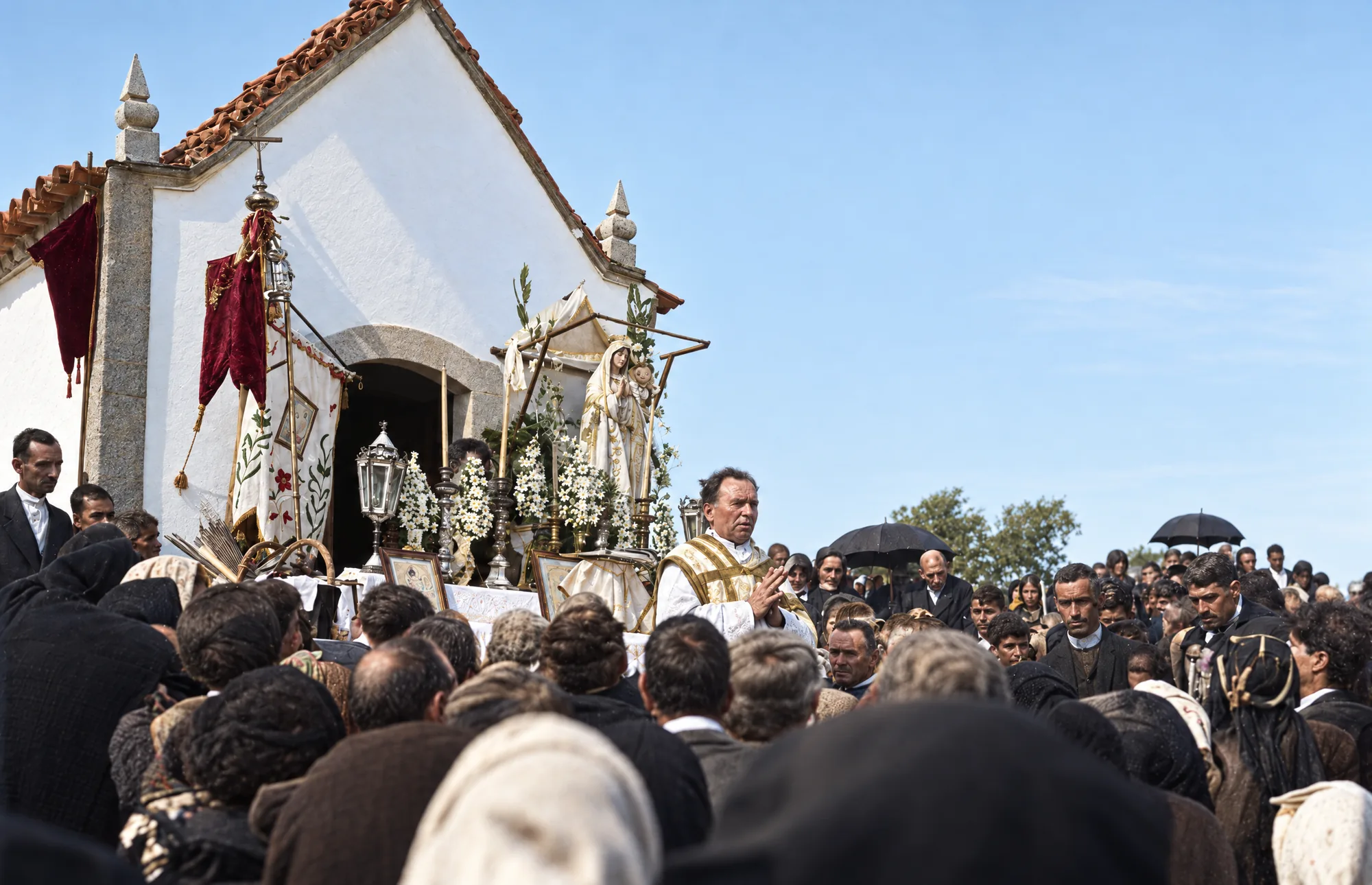 A primeira missa na Cova da Iria, 13 de outubro de 1921: Cor (IA)